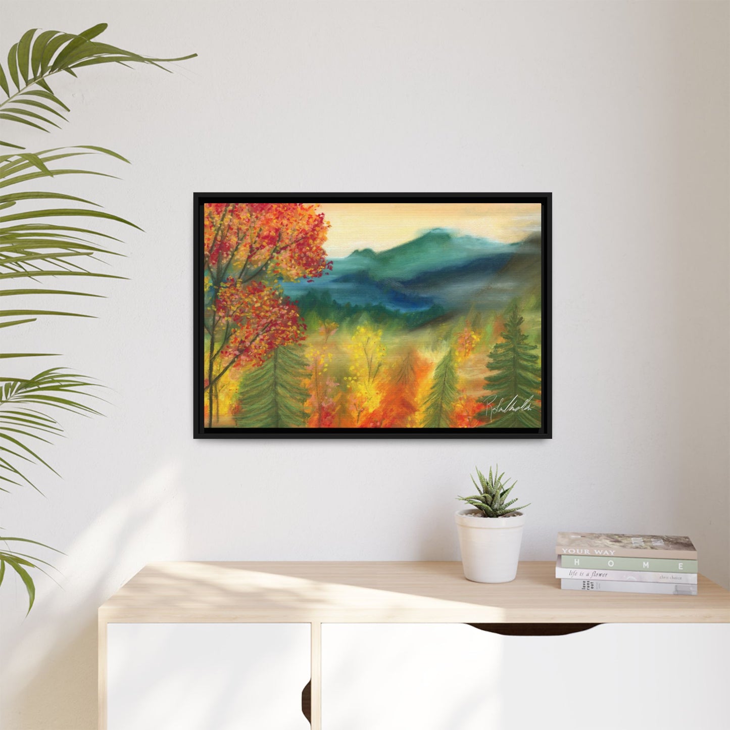 Fall Mountains Framed Wall Art