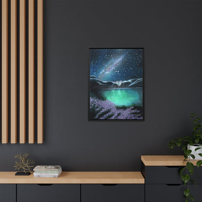 Night Sky over Spring Lake Framed Wall Art