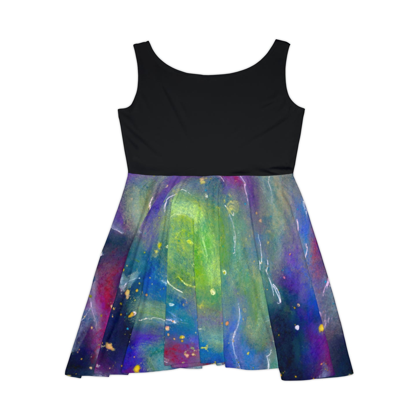 Rainbow Vortex Galaxy Women's Skater Dress (AOP)