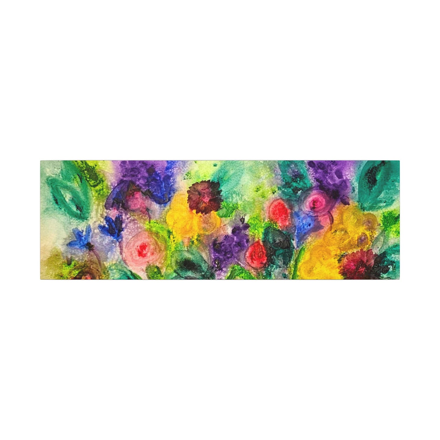 Abstract Flowers Canvas Gallery Wrap