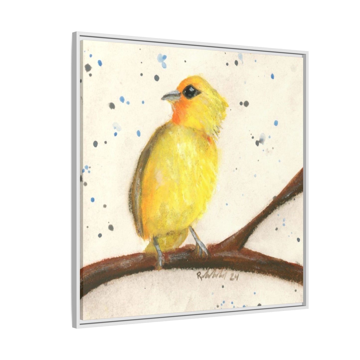 Yellow Canary Bird Framed Wall Art
