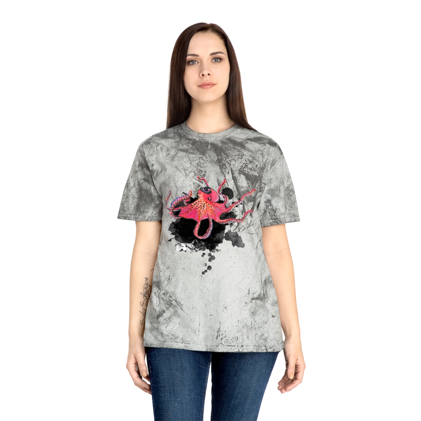 Red Octopus Unisex Color Blast T-Shirt