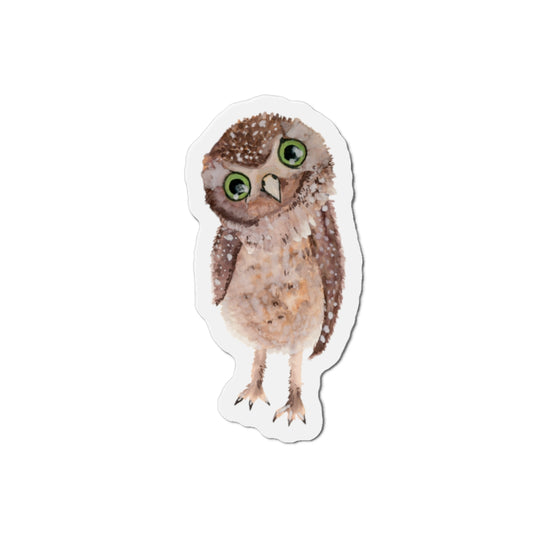 Owl Die-Cut Magnets  Custom Shape, 5 Sizes, Vinyl Material for Outdoor Use, Flexible and Durable, Black Backing - Home Decor Refrigerator Magnets