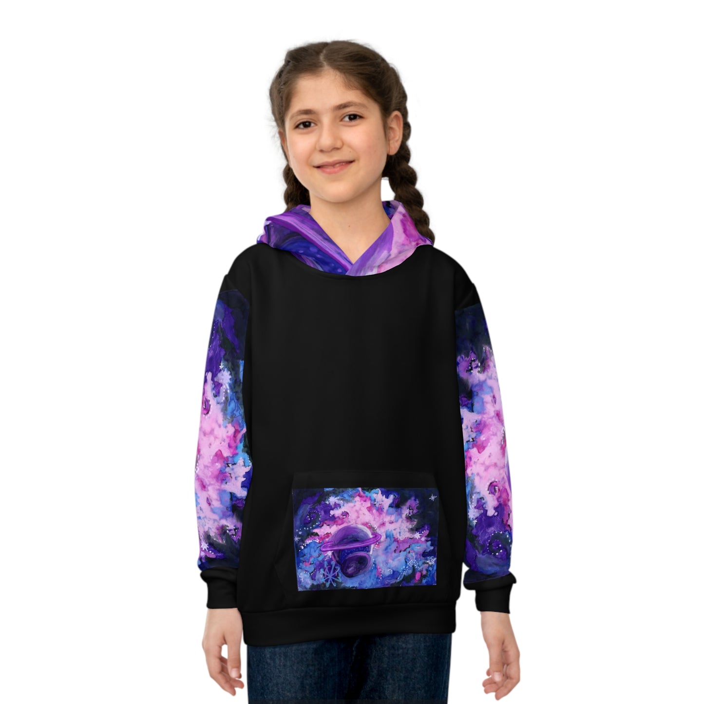 Purple Galaxy Children's Hoodie (AOP)