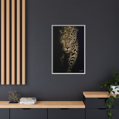 Leopard at Night Framed Wall Art