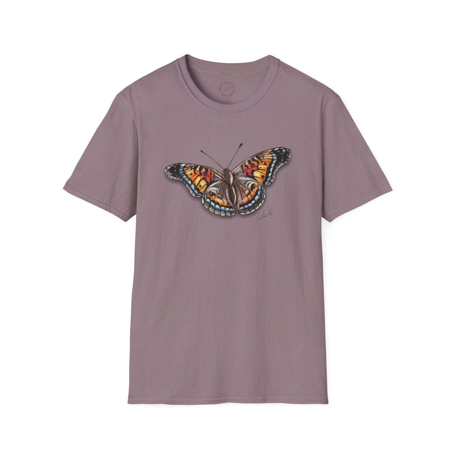 Butterfly Unisex Softstyle Print T-Shirt