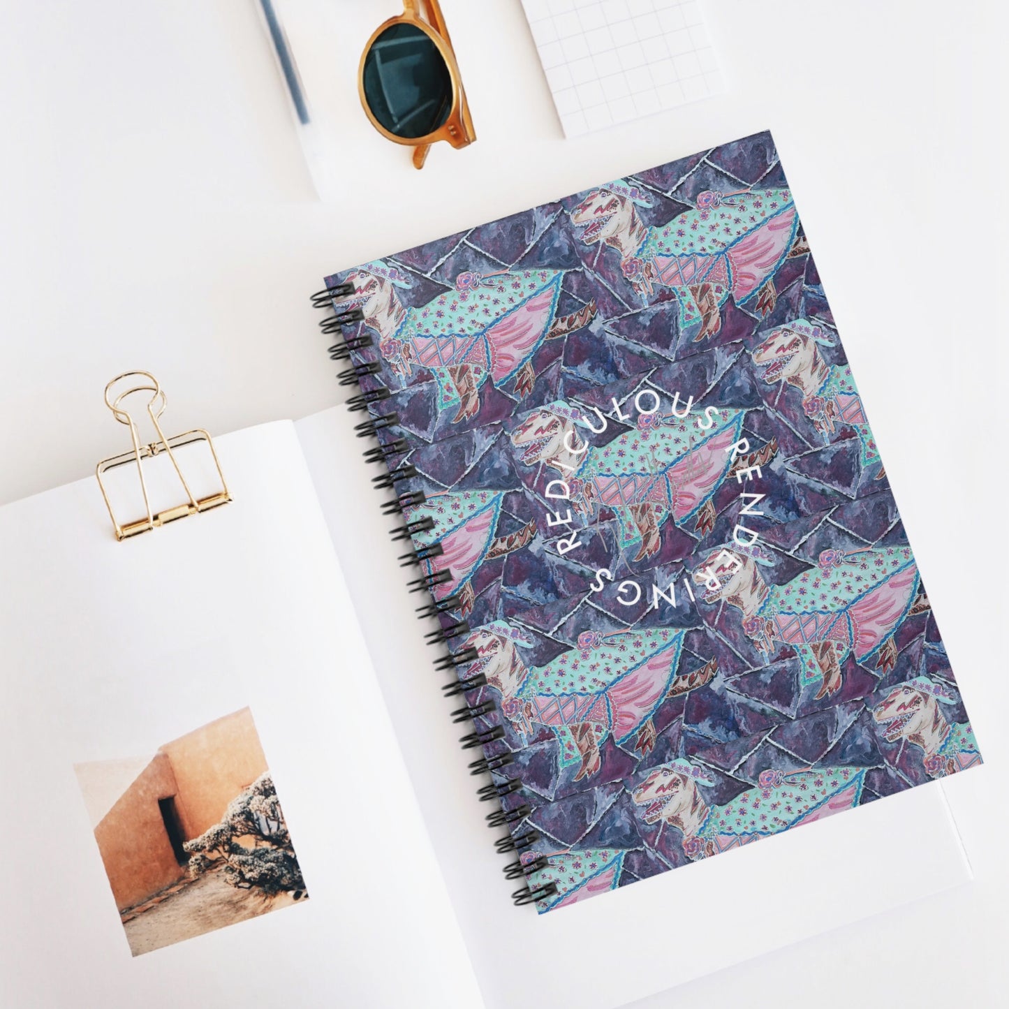 T-Rex Spiral Notebook - Ruled Line 118 Pages, Printed Cover