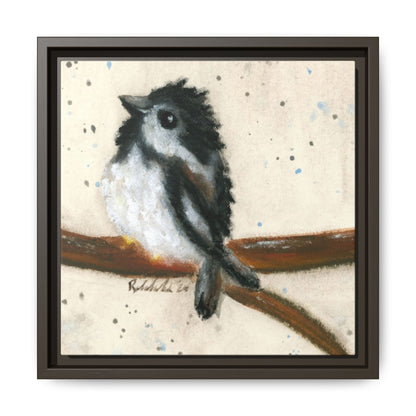 Black Finch Bird Framed Wall Art