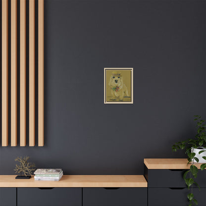 Weiner Dog in Hat Framed Wall Art
