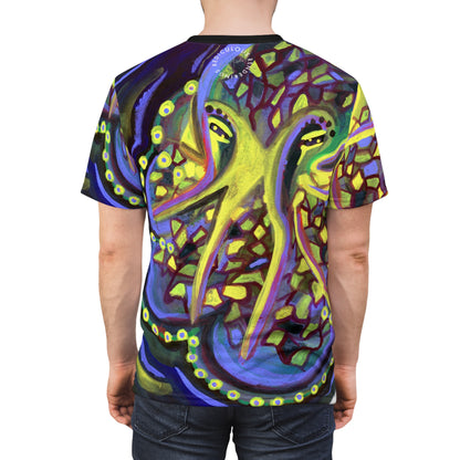 Octopus Abstract Art T-Shirt — Vibrant All-Over Print Tee