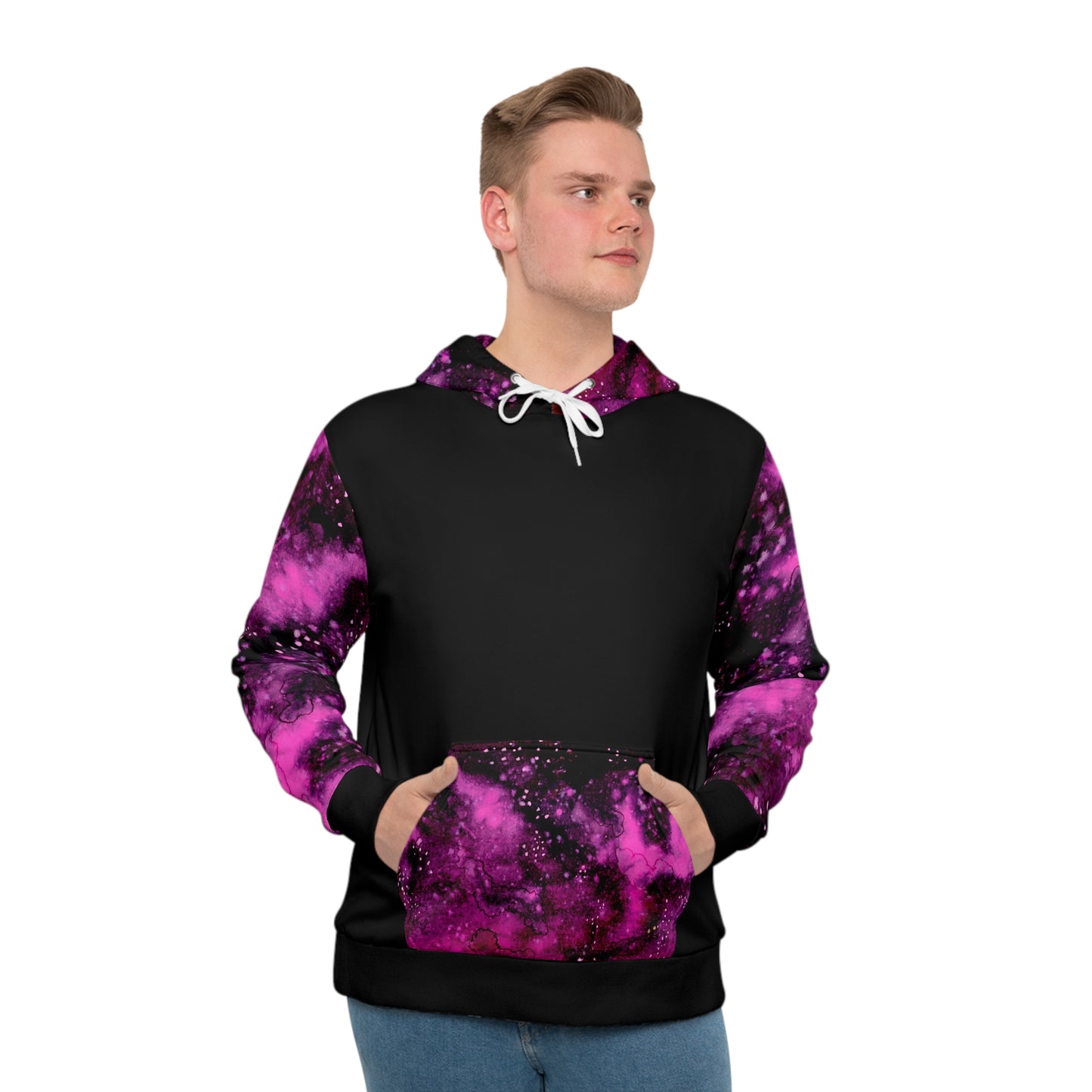 Rose Colored Galaxy Unisex Fashion Hoodie (AOP)