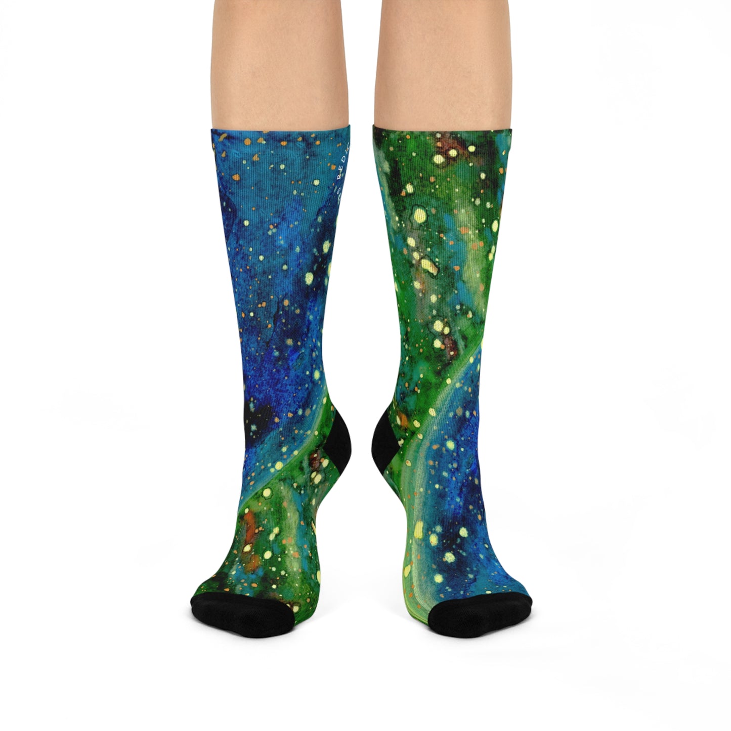 Blue Planet Galaxy Cushioned Crew Socks