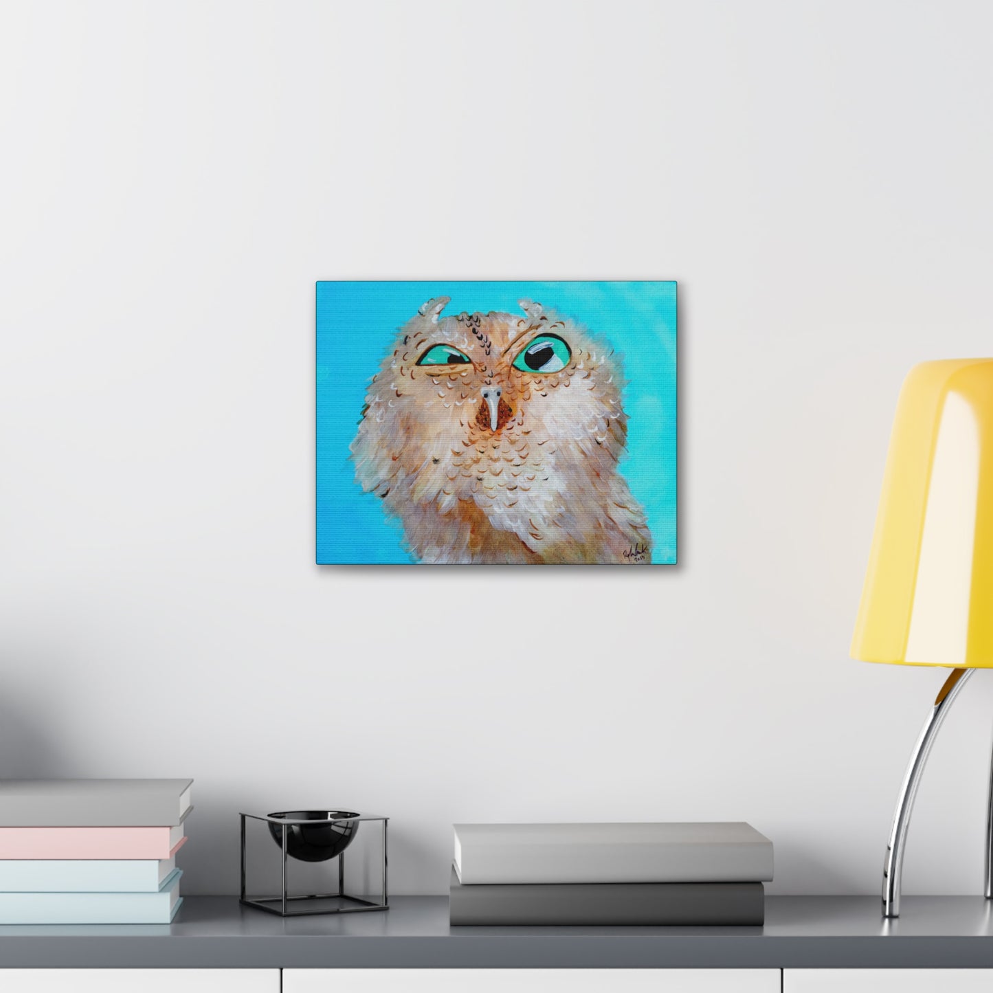 Grumpy Owl Canvas Gallery Wraps