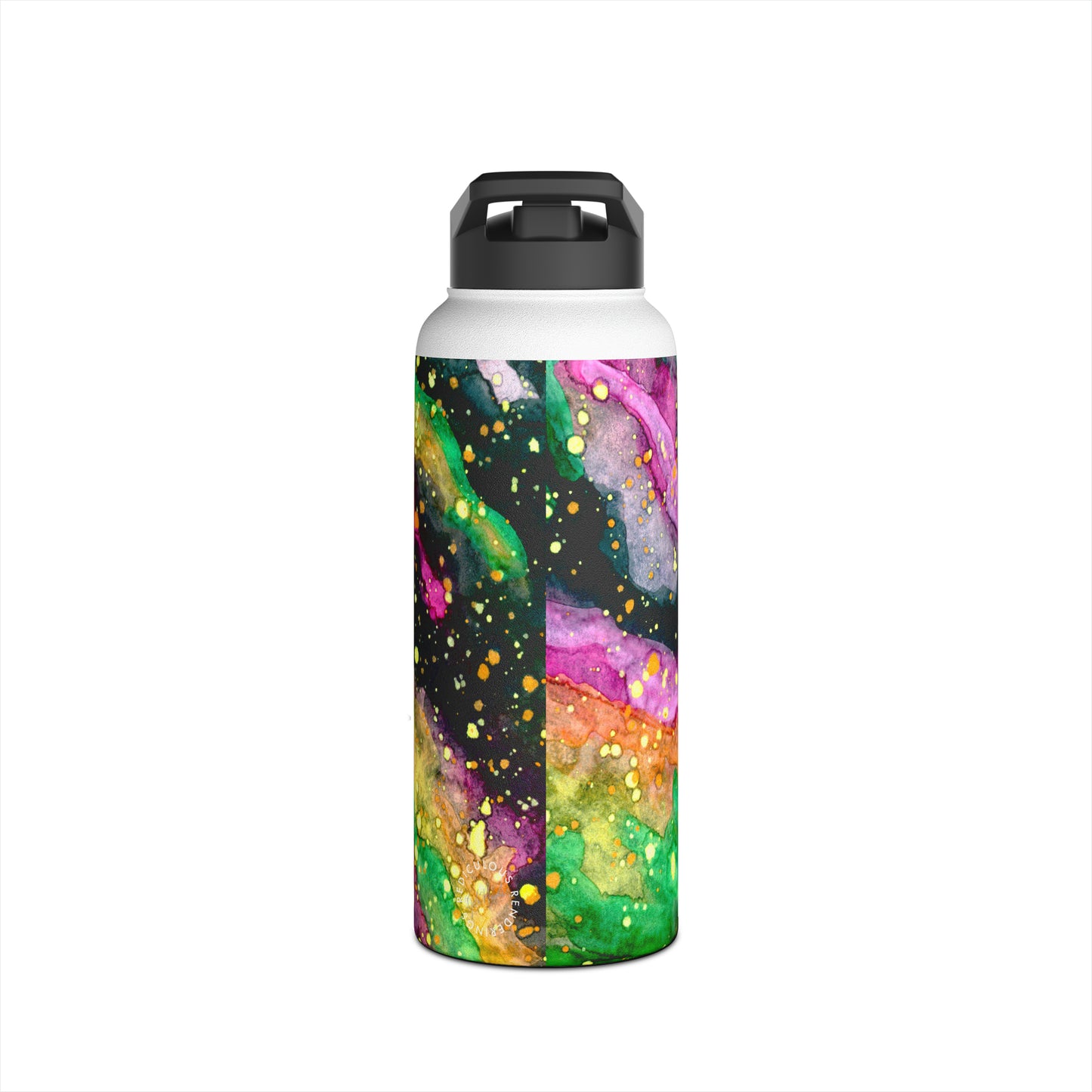 Neon Galaxy Stainless Steel Water Bottle, Standard Lid