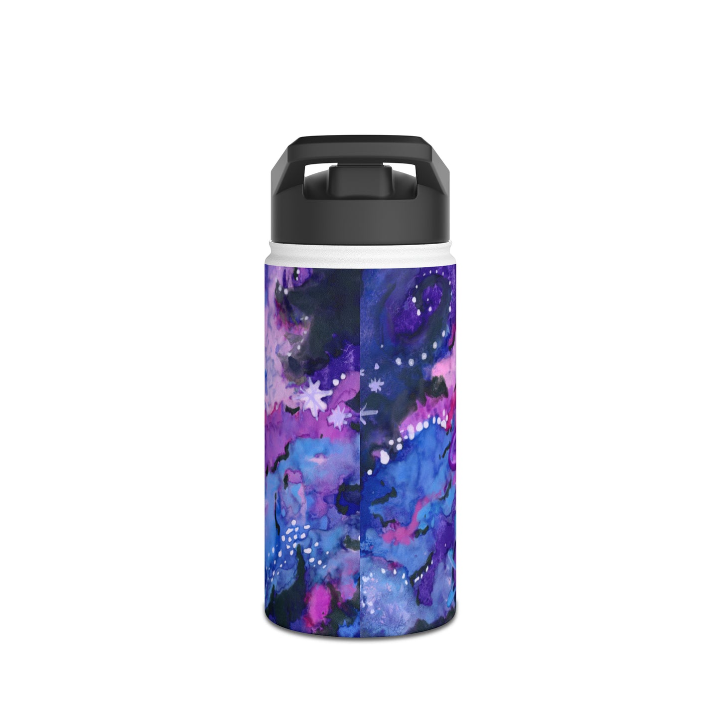 Purple Galaxy Stainless Steel Water Bottle, Standard Lid