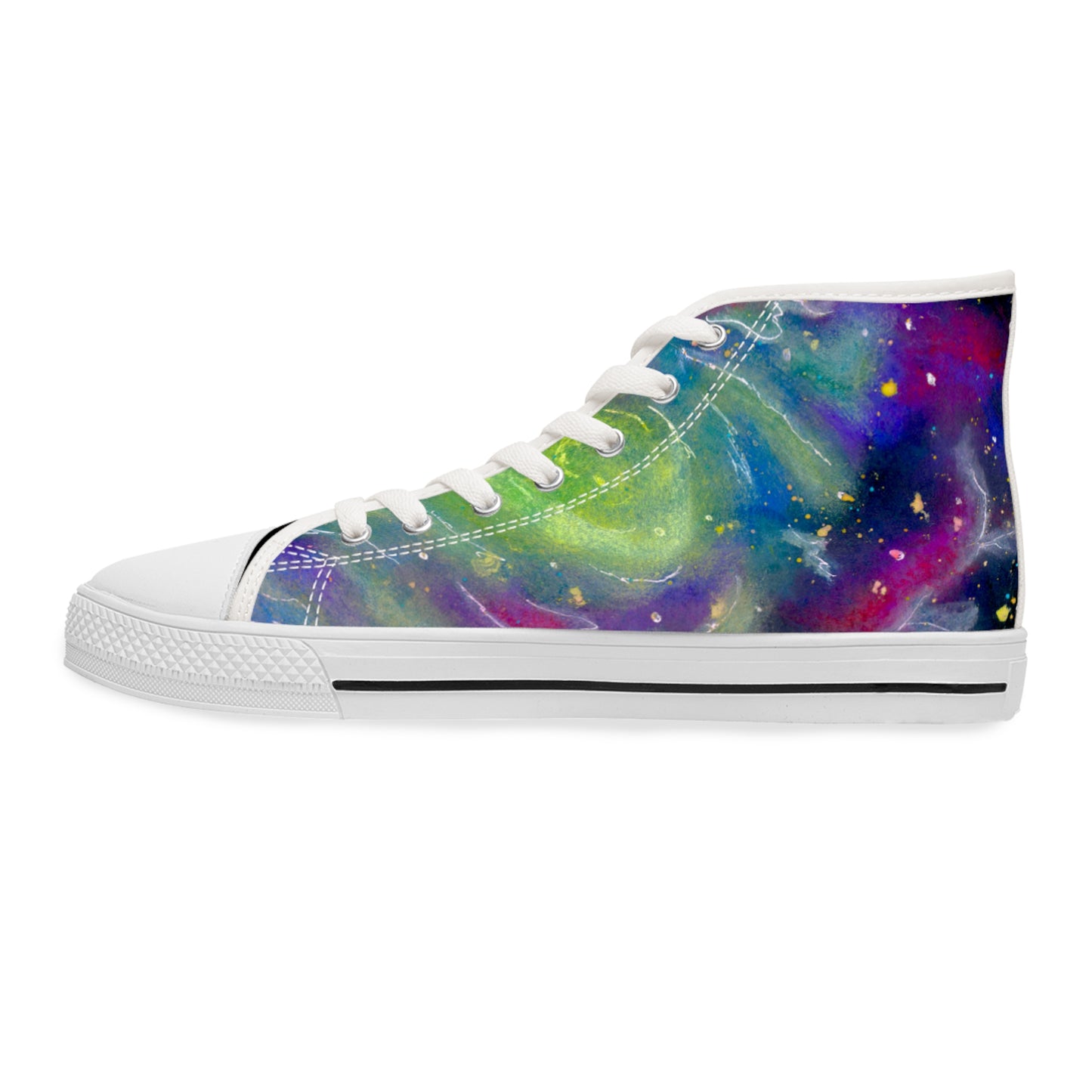 Rainbow Vortex Galaxy Unisex Classic High Top Sneakers