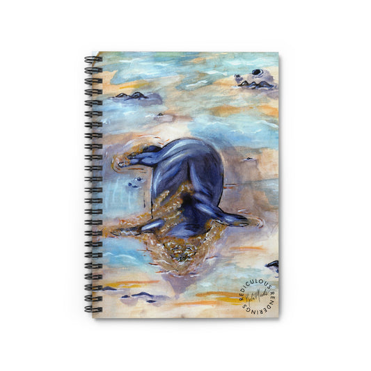 Lazy Seal Spiral Notebook - Ruled Line 118 Pages, Printed Cover