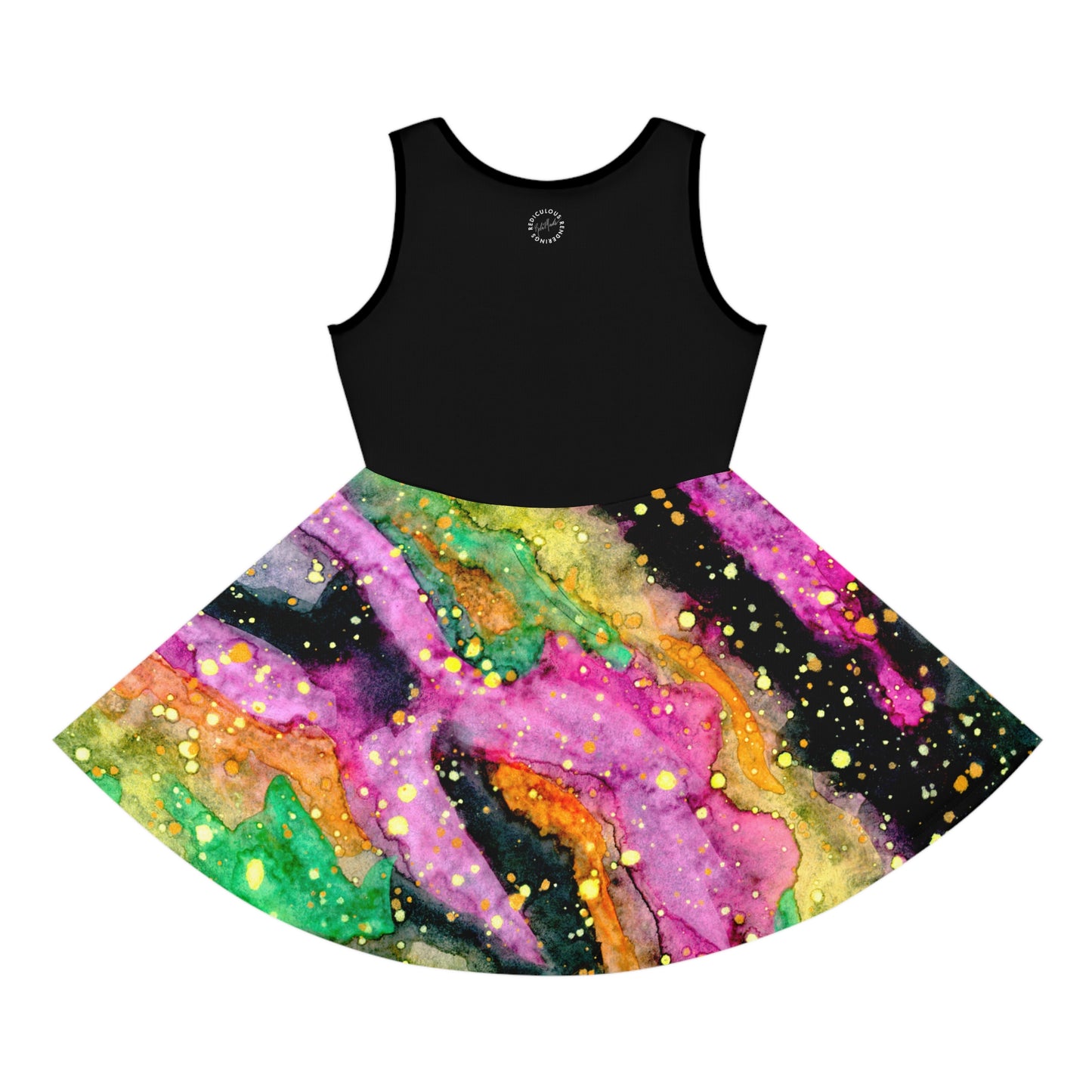 Neon Galaxy Girls' Sleeveless Sundress (AOP)