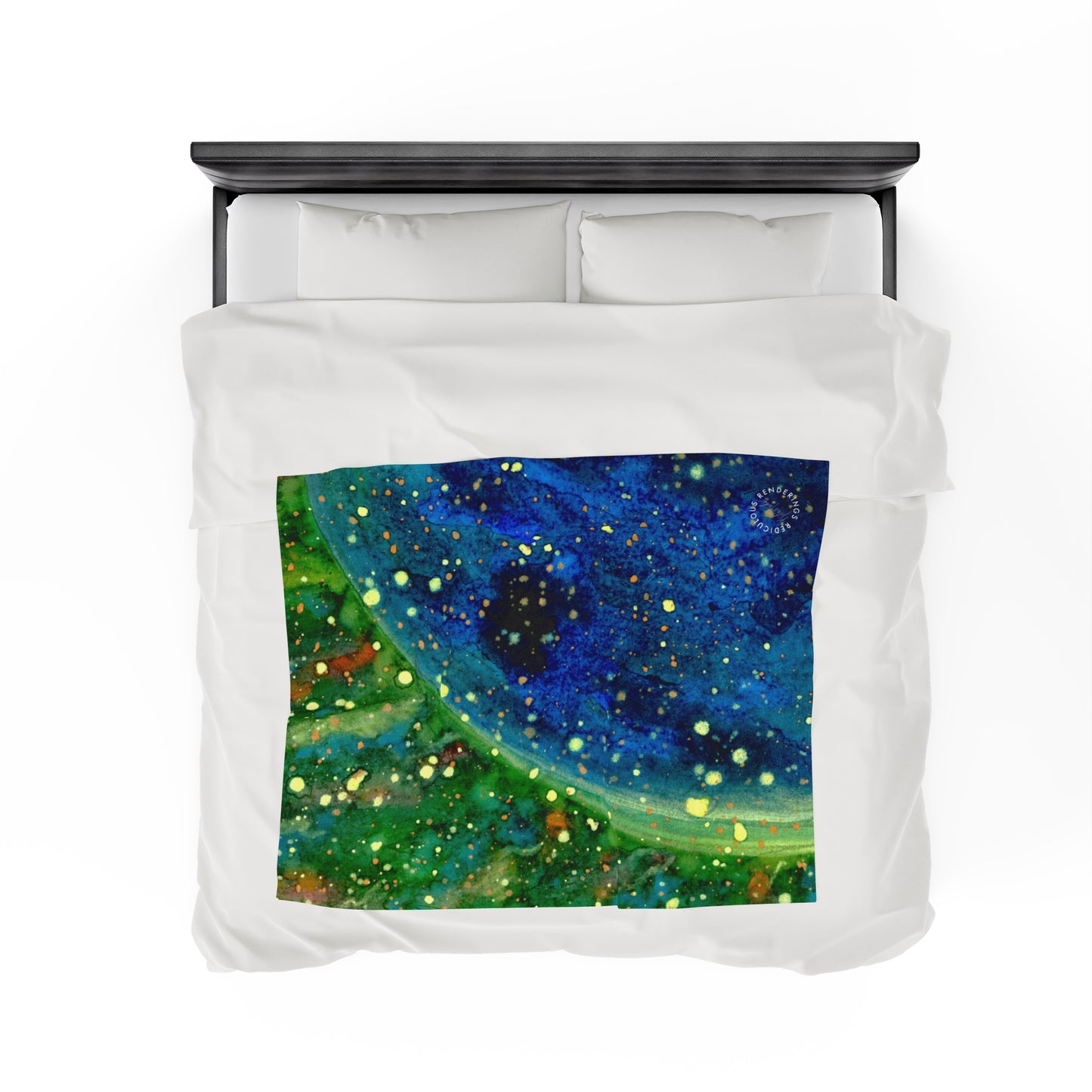 Blue Planet Galaxy Velveteen Plush Blanket