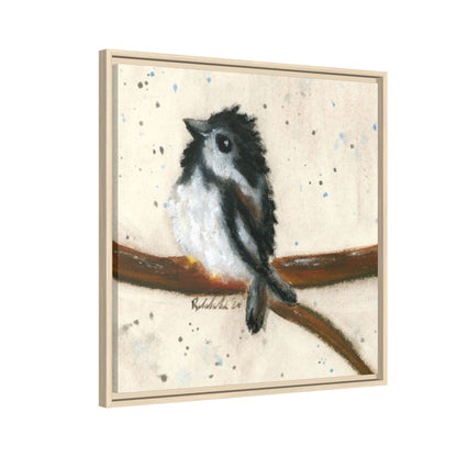 Black Finch Bird Framed Wall Art