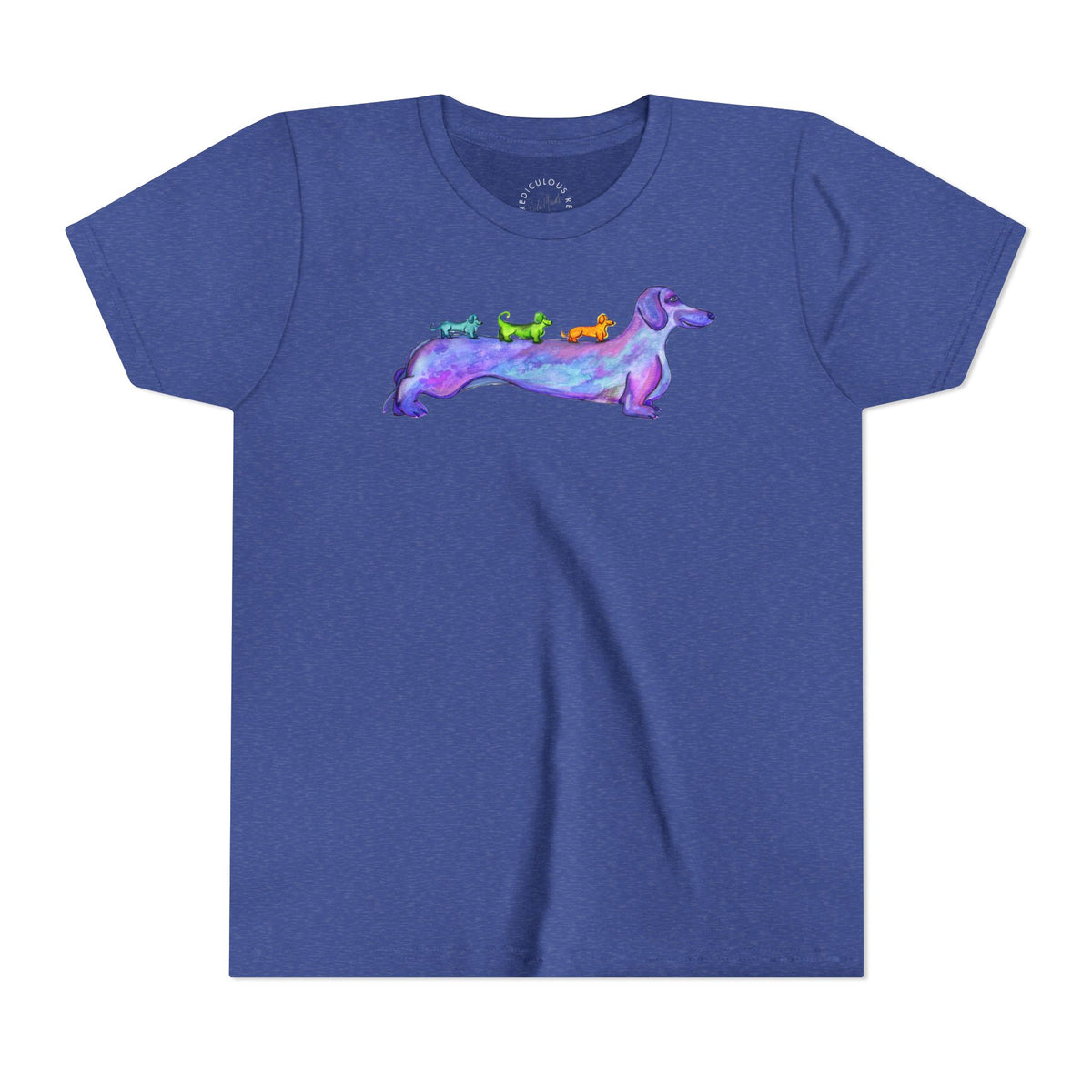 Dachshund Rainbow Crew Youth Tee