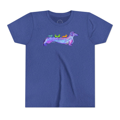 Dachshund Rainbow Crew Youth Tee