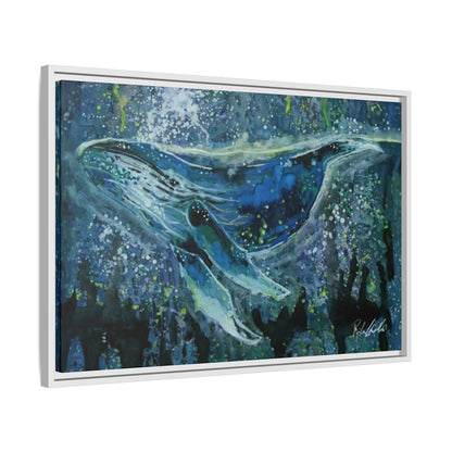 Watercolor Whale Framed Wall Art