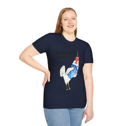World's Largest Chicken T-Shirt — Funny Patriotic Rooster Tee