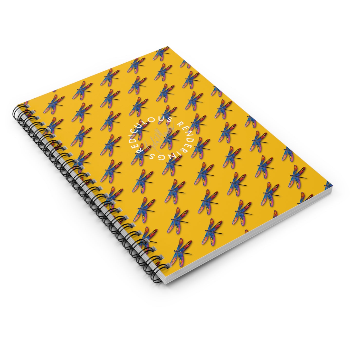 Dragon Fly Spiral Notebook - Ruled Line 118 Pages, Printed Cover