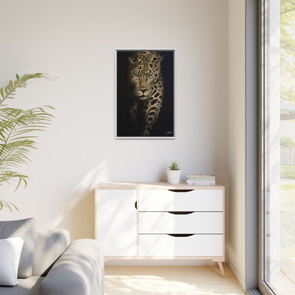 Leopard at Night Framed Wall Art