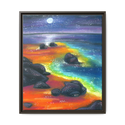 Beach at Night Frame Wall Art