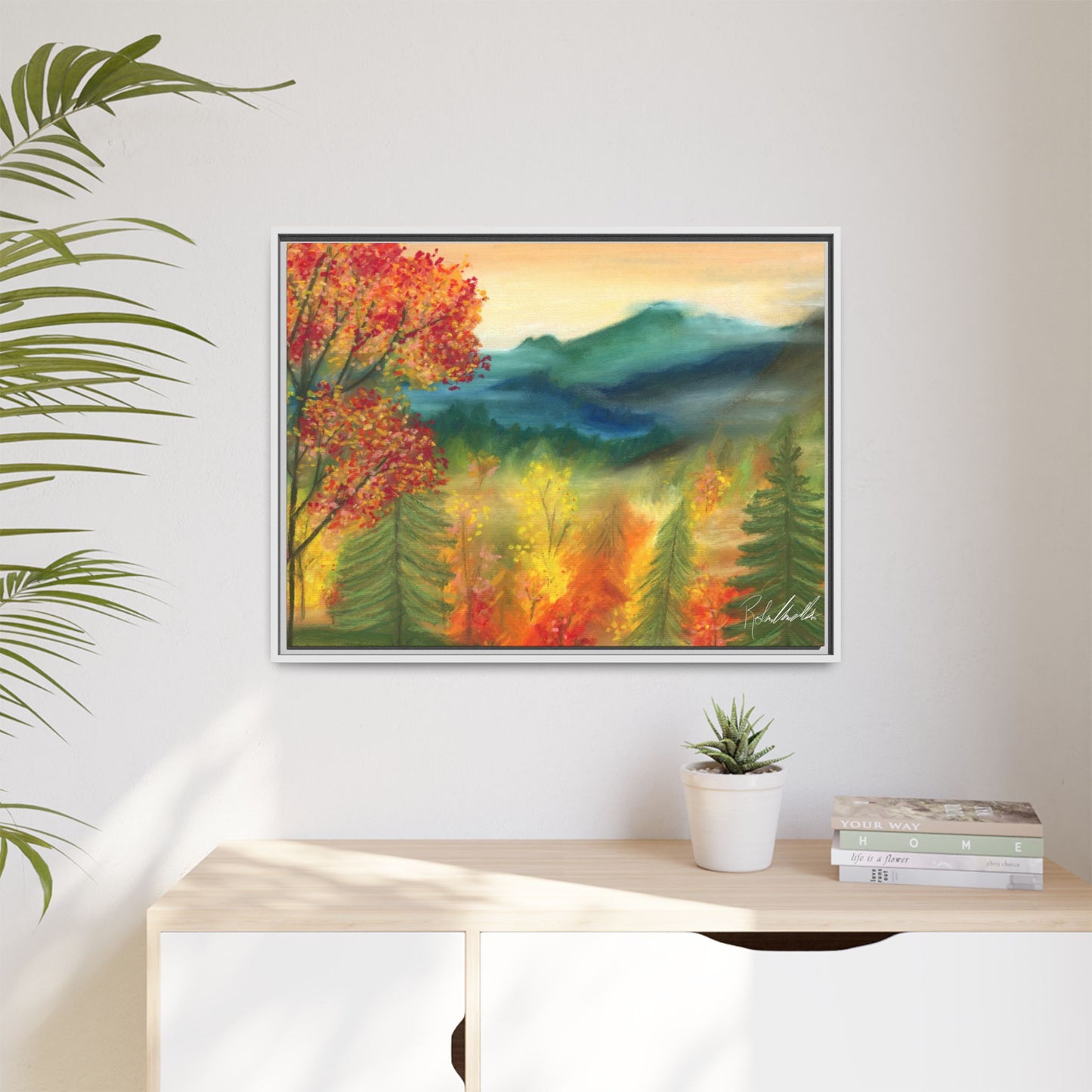 Fall Mountains Framed Wall Art