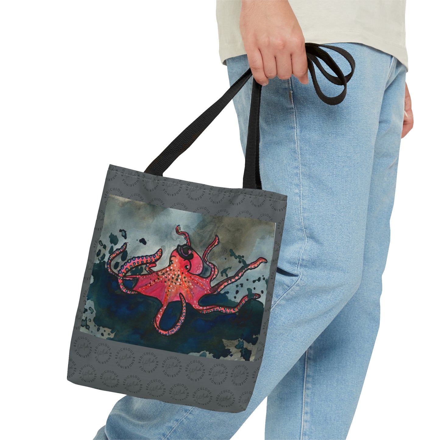 Red Octopus Tote