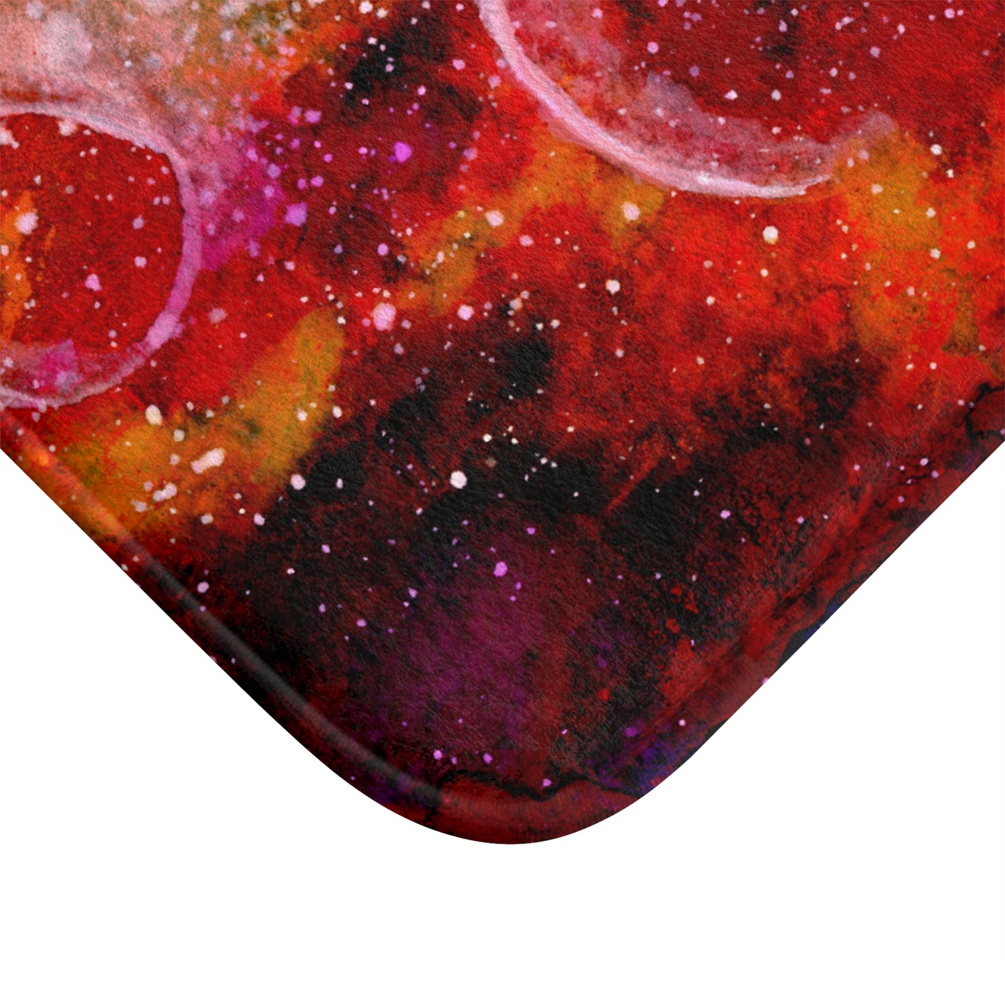 Orange Moons Galaxy Bath Mat  Anti-Slip, 100% Microfiber Rug- Home & Bathroom Supplies