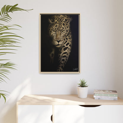 Leopard at Night Framed Wall Art