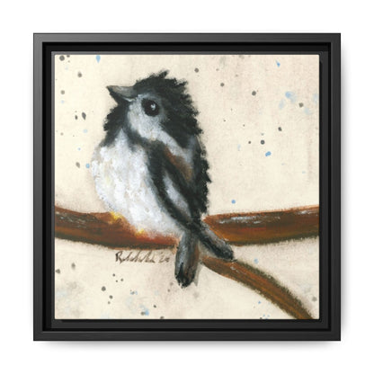 Black Finch Bird Framed Wall Art