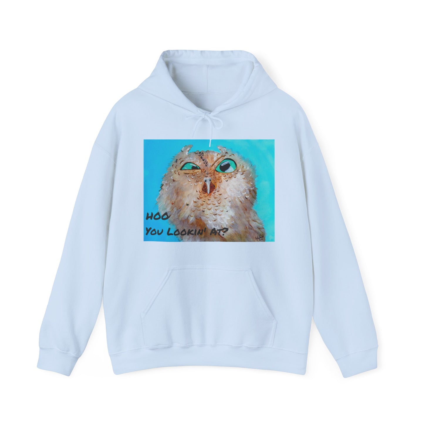 Grumpy Owl- Hoo You Lookin At? Hooded Sweatshirt