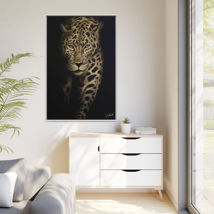 Leopard at Night Framed Wall Art