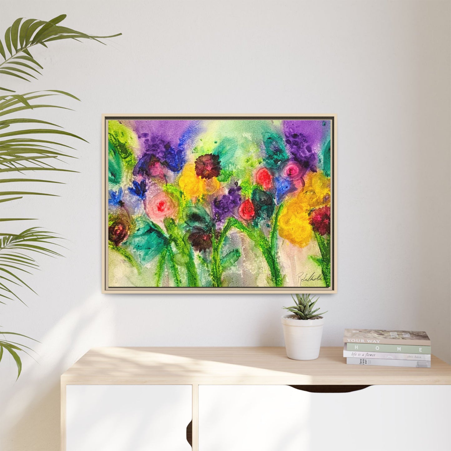 Abstract Flowers Framed Wall Art