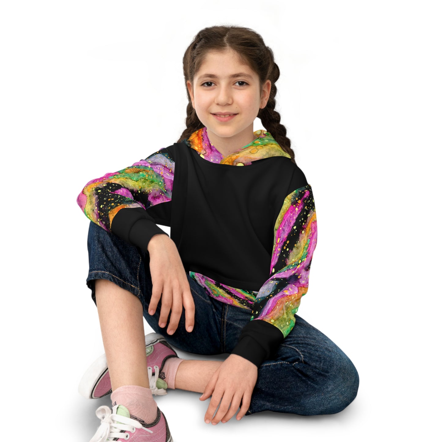 Neon Galaxy Children's Hoodie (AOP)