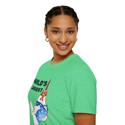 World's Largest Chicken T-Shirt — Funny Patriotic Rooster Tee
