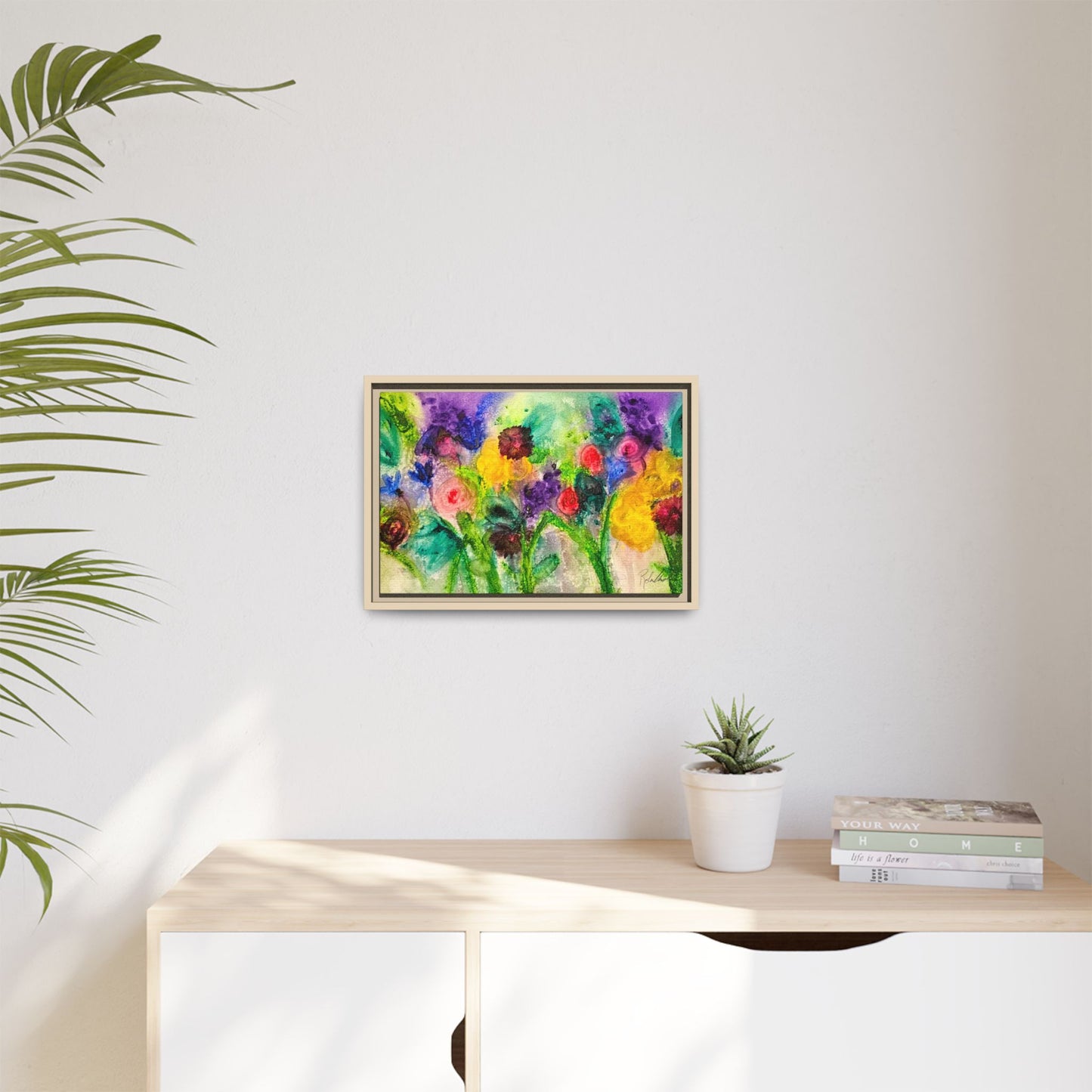 Abstract Flowers Framed Wall Art