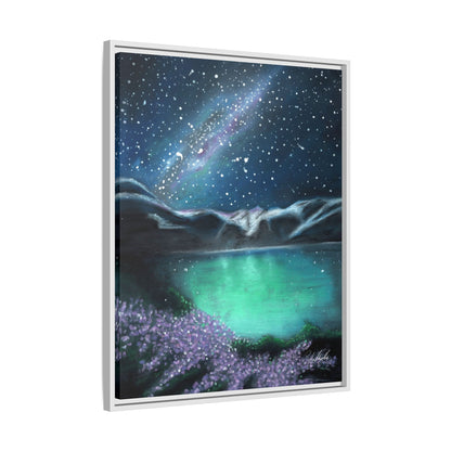 Night Sky over Spring Lake Framed Wall Art