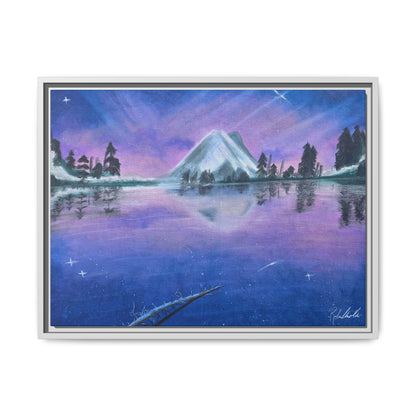 Purple Sky Over Lone Mountain Framed Wall Art