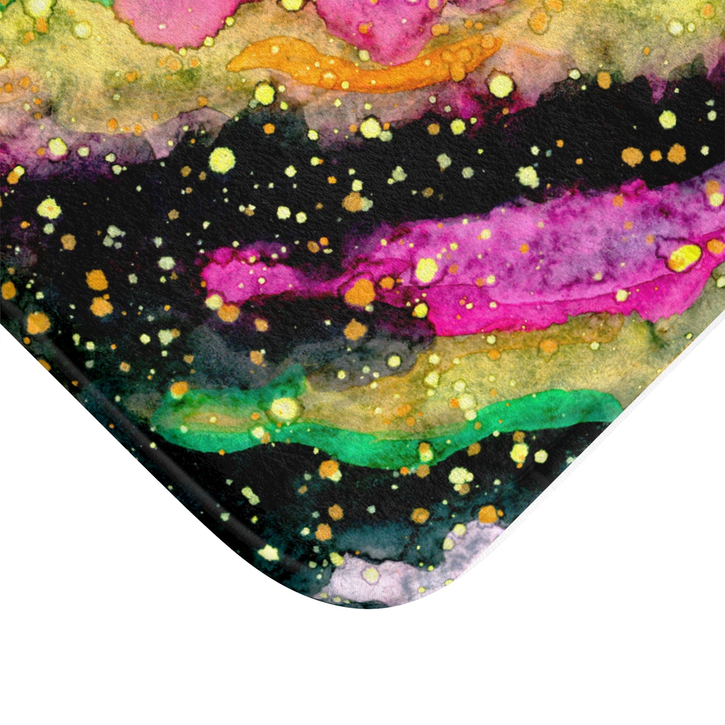 Neon Galaxy Bath Mat  Anti-Slip, 100% Microfiber Rug- Home & Bathroom Supplies