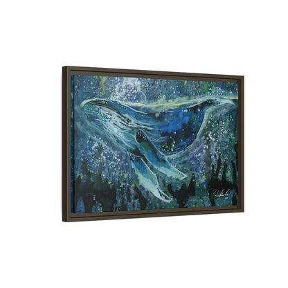 Watercolor Whale Framed Wall Art