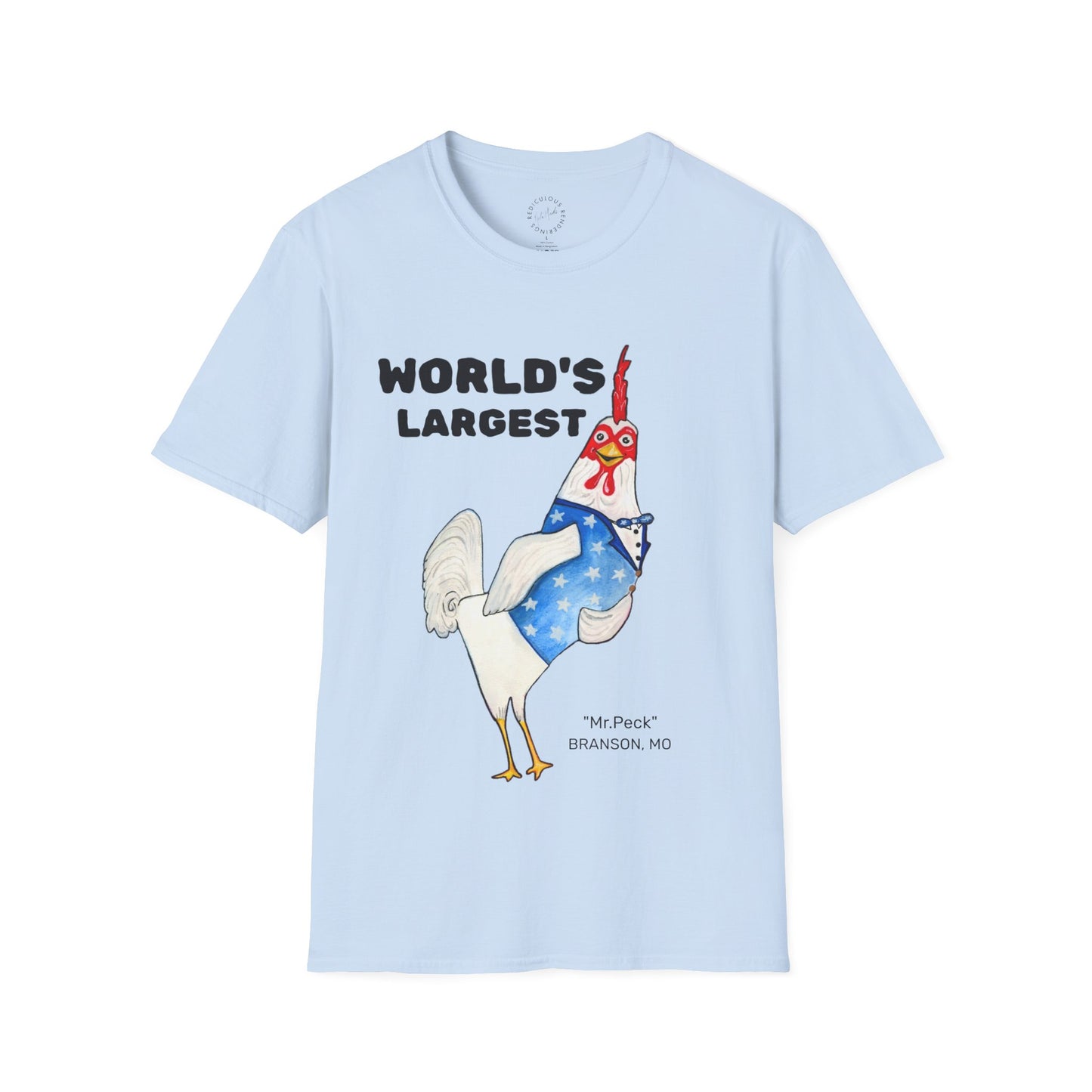 World's Largest Chicken T-Shirt — Funny Patriotic Rooster Tee