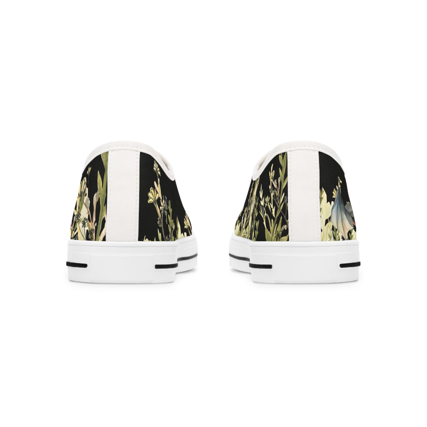 Black Bat Printed Unisex Classic Low Top Sneaker Shoes