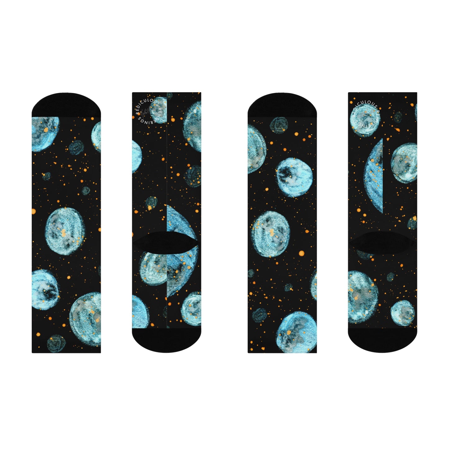 Little Blue Planets Galaxy Cushioned Crew Socks