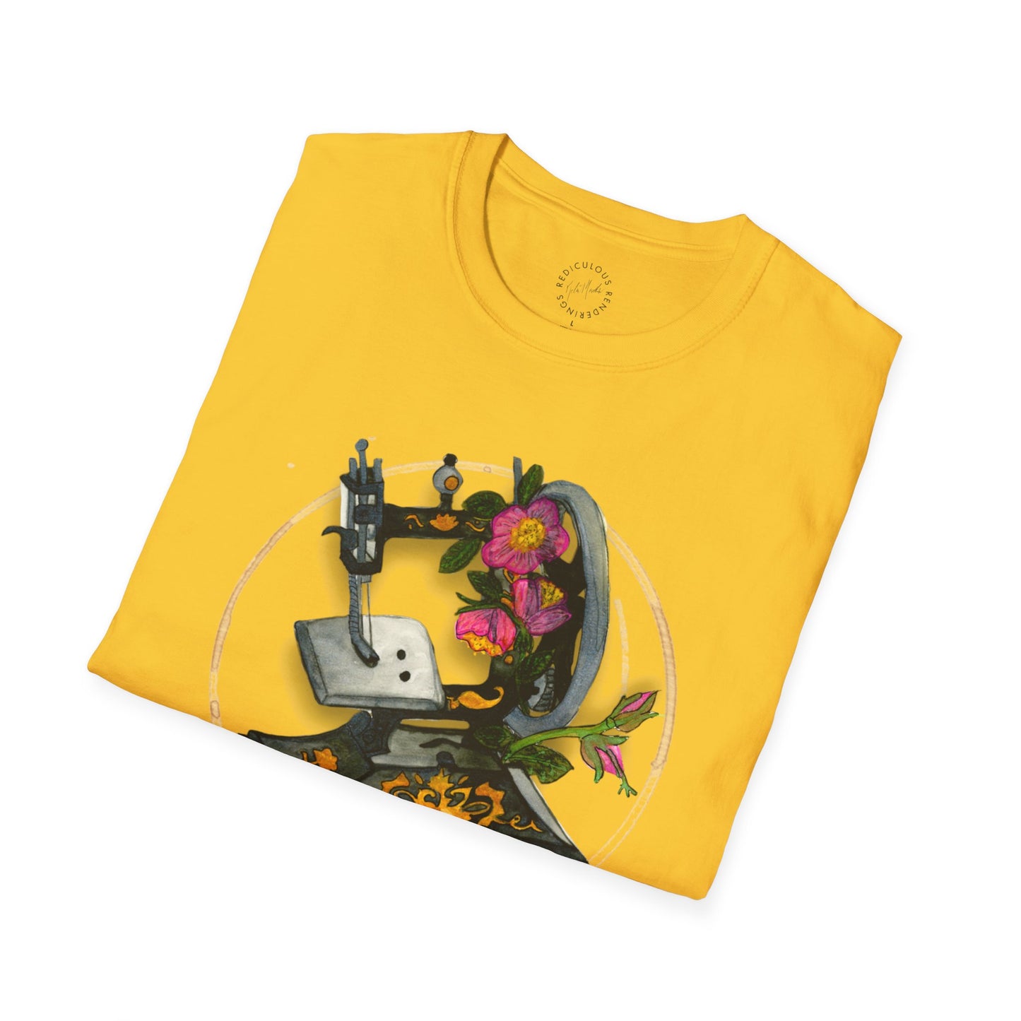 Vintage Sewing Machine Unisex Softstyle T-Shirt